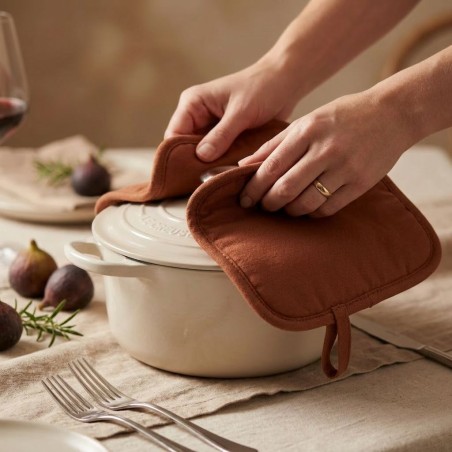 Presina da cucina terracotta in cotone – Collezione Segesta
