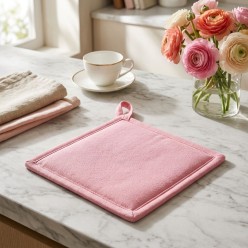 Presina rosa acceso in cotone fatto a mano – Creatività e colore con la collezione Clio