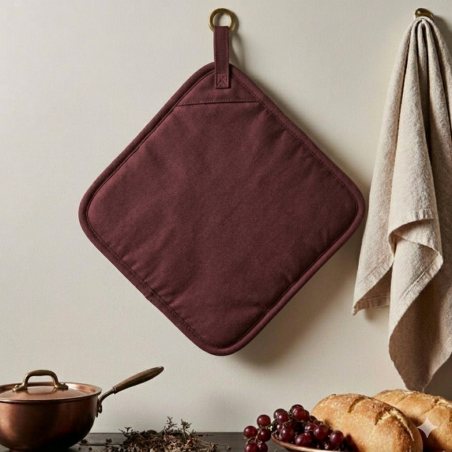 Presina bordeaux in cotone fatto a mano – Calore e raffinatezza con la collezione Fedra