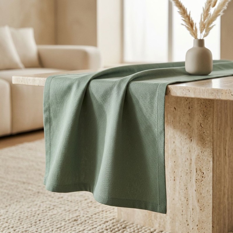 Runner in Cotone Agave collezione Dafne – Sartoria Italiana su Misura