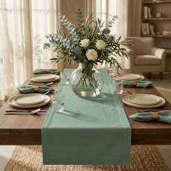 Runner in Cotone Agave collezione Dafne – Sartoria Italiana su Misura