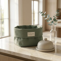 Cestino da Tavola Dafne in Puro Cotone – Svuotatasche e Portapane Artigianale Made in Italy