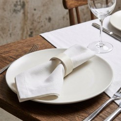 Tovagliolo in Cotone 100% Artigianale Bianco - Collezione Leukothea | Lemoire Home