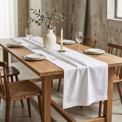 Runner da Tavola in Cotone 100% Artigianale - Collezione Leukothea | Lemoire Home