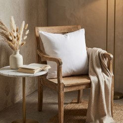 Cuscino Bianco in Cotone 100% Artigianale - Collezione Leukothea | Lemoire Home