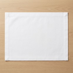 Tovaglietta Americana in Cotone 100% Bianco Artigianale - Collezione Leukothea | Lemoire Home