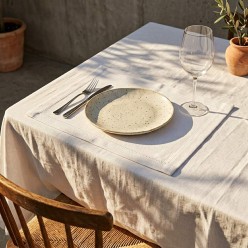 Tovaglietta Americana in Cotone 100% Bianco Artigianale - Collezione Leukothea | Lemoire Home