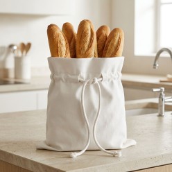 Sacco Portapane in Cotone 100% Artigianale - Collezione Leukothea | Lemoire Home