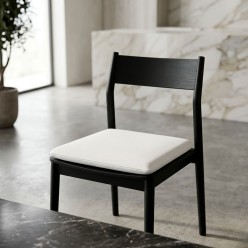 Cuscino per Sedia in Cotone 100% Artigianale Bianco - Collezione Leukothea | Lemoire Home