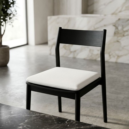 Cuscino per Sedia in Cotone 100% Artigianale Bianco - Collezione Leukothea | Lemoire Home