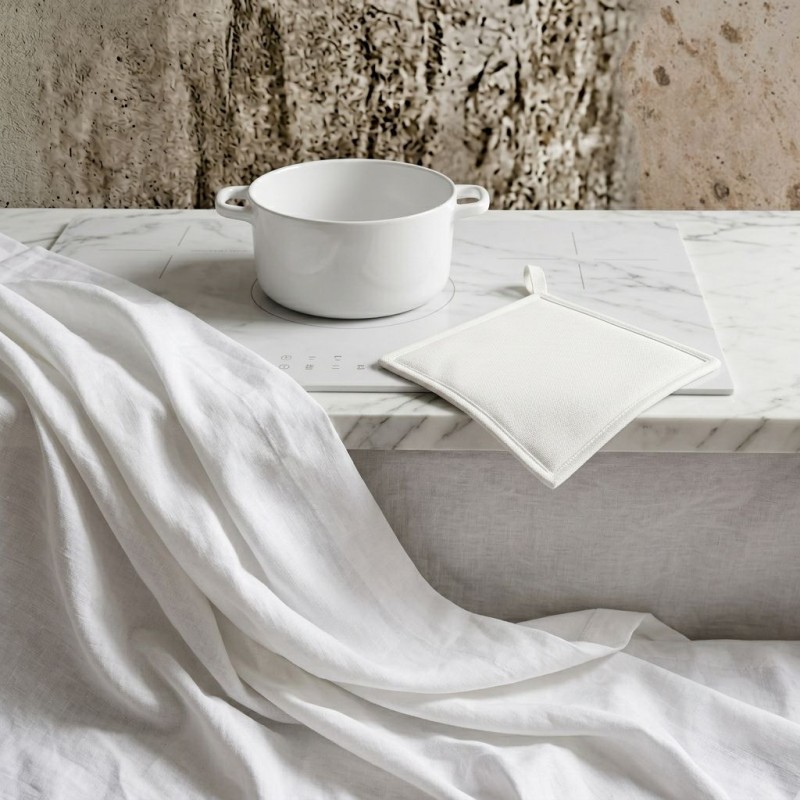 Presina in Cotone 100% Artigianale Bianca - Collezione Leukothea | Lemoire Home Presina in Cotone 100% Artigianale Bianca - Collezione Leukothea | Lemoire Home