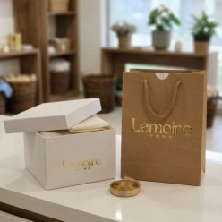 Kit Confezione Regalo Personalizzata Lemoire Home - Box o Shopper con Fiocco e Sigillo Oro