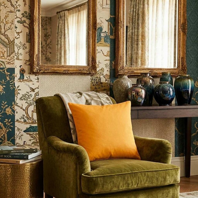 Cuscino Sartoriale Apollo in Puro Cotone – Arancio Olimpo
