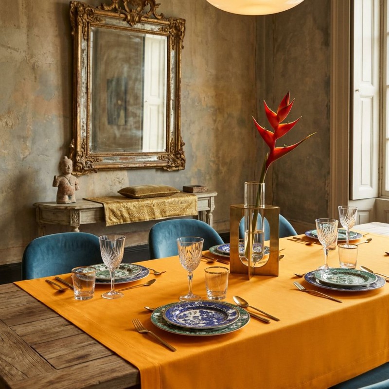 Tovaglia Sartoriale Apollo in Puro Cotone Arancio Olimpo – Fatto a Mano in Italia Tovaglia Sartoriale Apollo in Puro Cotone Arancio Olimpo – Fatto a Mano in Italia