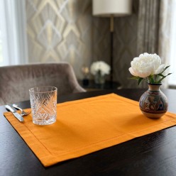 Tovaglietta Americana Sartoriale Apollo Arancio Olimpo – Cotone 100% Fatto a Mano