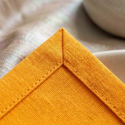 Tovaglietta Americana Sartoriale Apollo Arancio Olimpo – Cotone 100% Fatto a Mano
