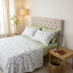 Completo Letto Matrimoniale Alfeo in Puro Cotone 100% - Lemoire Home