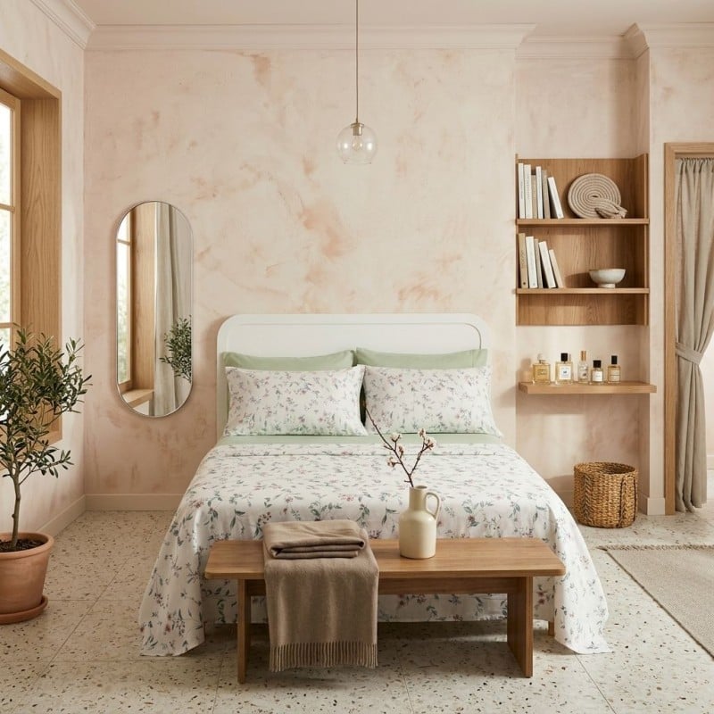 Completo Letto Matrimoniale Alfeo in Puro Cotone 100% - Lemoire Home
