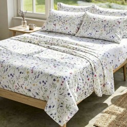 Completo Letto Matrimoniale Arete in Raso di Cotone 300 TC – Stampa Digitale Esclusiva | Lemoire Home