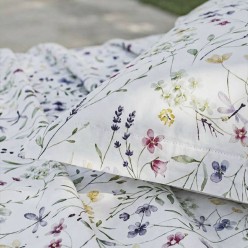 Completo Letto Matrimoniale Arete in Raso di Cotone 300 TC – Stampa Digitale Esclusiva | Lemoire Home