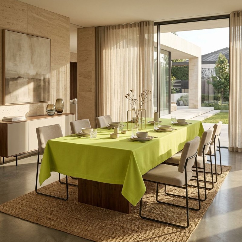 Tovaglia Artigianale in Cotone Kiwi - Collezione Eris