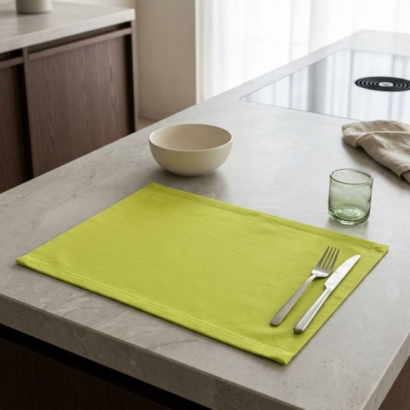 Tovaglietta Americana Artigianale in Cotone Kiwi - Collezione Eris - Lemoire Home