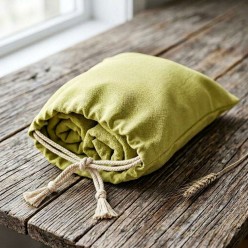 Sacco Portapane Artigianale in Cotone Kiwi - Collezione Eris - Lemoire Home