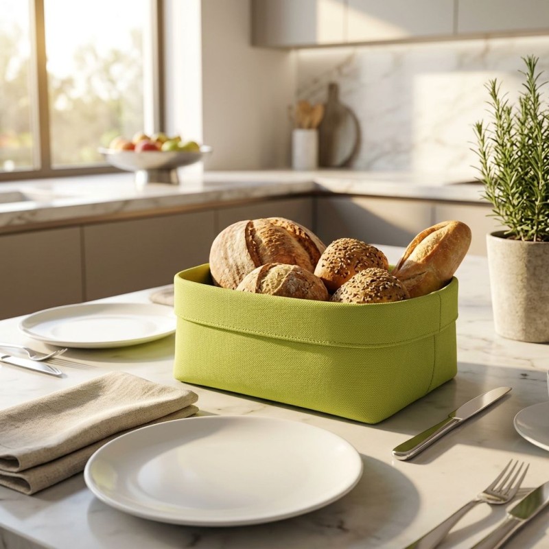 Cestino da Tavola Artigianale in Cotone Kiwi - Collezione Eris | Lemoire Home Cestino da Tavola Artigianale in Cotone Kiwi - Collezione Eris | Lemoire Home