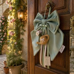 Fiocco Artigianale in Cotone Acquamarina - Decorazione Sartoriale Lemoire Home