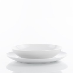 Servizio Piatti 18 Pezzi Essence Weiss: Eleganza Pura in Porcellana