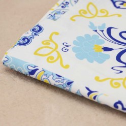 Cuscino Sedia Sartoriale Scilla in Cotone Maiolica Blue - Artigianato Italiano Lemoire Home
