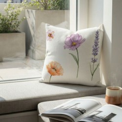 Fodera Cuscino Ianthe con fiori provenzali 45x45 cm Handmade