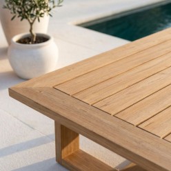 Salotto da Giardino Lemoire Home: Alluminio Effetto Legno 5 Posti