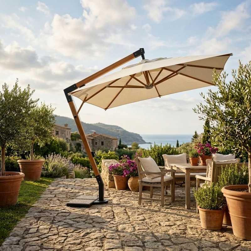 Ombrellone Braccio in Ecrù 3x4| Lemoire Home
