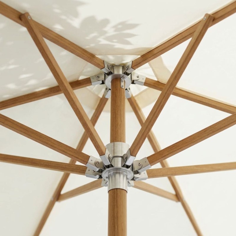 dettaglio meccanica apertura Ombrellone Braccio in Ecrù 3x4| Lemoire Home
