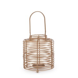 Outdoor Design - Lanterna con manico in Polyrattan Naturale | Lemoire Home