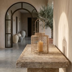 Outdoor Design - Lanterna con manico in Polyrattan Naturale | Lemoire Home