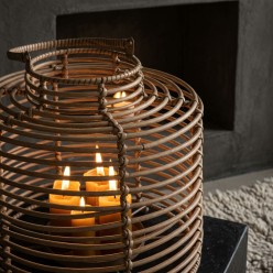 Outdoor Design - Lanterna con manico in Polyrattan Naturale | Lemoire Home