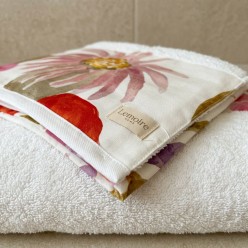 Set Viso-Ospite Penelope in Spugna 620g e Cotone Floreale Lemoire Home