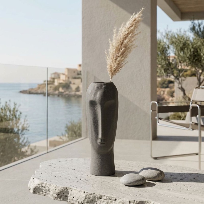 Vaso Chakra Mohai EDG Grigio Scuro H59 | Selezione Lemoire Home