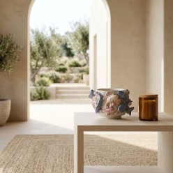 Vaso Chakra Mare EDG in Ceramica con Pesci 3D | Lemoire Home