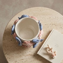 Vaso Chakra Mare EDG in Ceramica con Pesci 3D | Lemoire Home