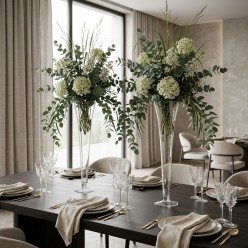 Vaso Imbuto Nida H80 EDG | Cristallo Trasparente Luxury Lemoire Home