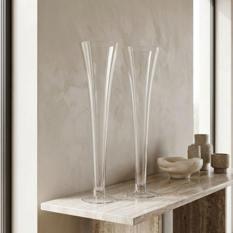Vaso Imbuto Nida H80 EDG | Cristallo Trasparente Luxury Lemoire Home