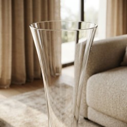 Vaso Imbuto Nida H80 EDG | Cristallo Trasparente Luxury Lemoire Home