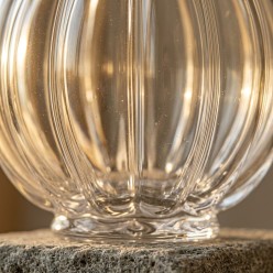 Vaso Zucca Nida in Vetro Cannettato H19 D20 – Lemoire Home