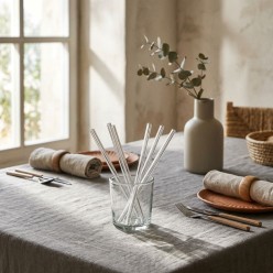Set 6 Cannucce Luxury in Vetro Borosilicato con Scovolino EDG