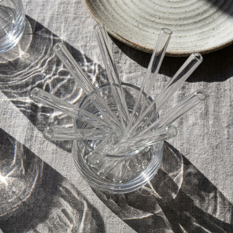 Set 6 Cannucce Luxury in Vetro Borosilicato con Scovolino EDG