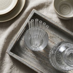 Set 6 Cannucce Luxury in Vetro Borosilicato con Scovolino EDG