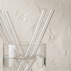 Set 6 Cannucce Luxury in Vetro Borosilicato con Scovolino EDG